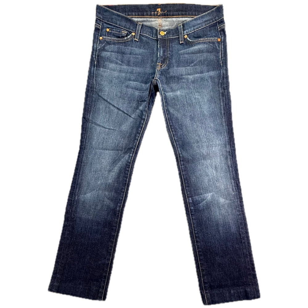 7 For All Mankind Roxanne Jeans Womens 30 x 26 alt‎ Blue Dark Wash Slim Straight